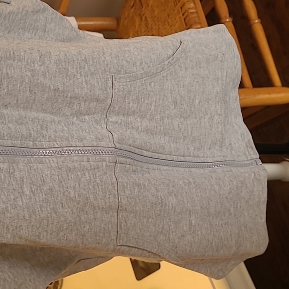 Victoria's Secret sz small oversized gray short sleeve athletic hoodie sheer - Picture 3 of 6